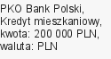Kredyt mieszkaniowy, PKO Bank Polski, 200 000 zł, 30 lat, PLN, 7 900 zł